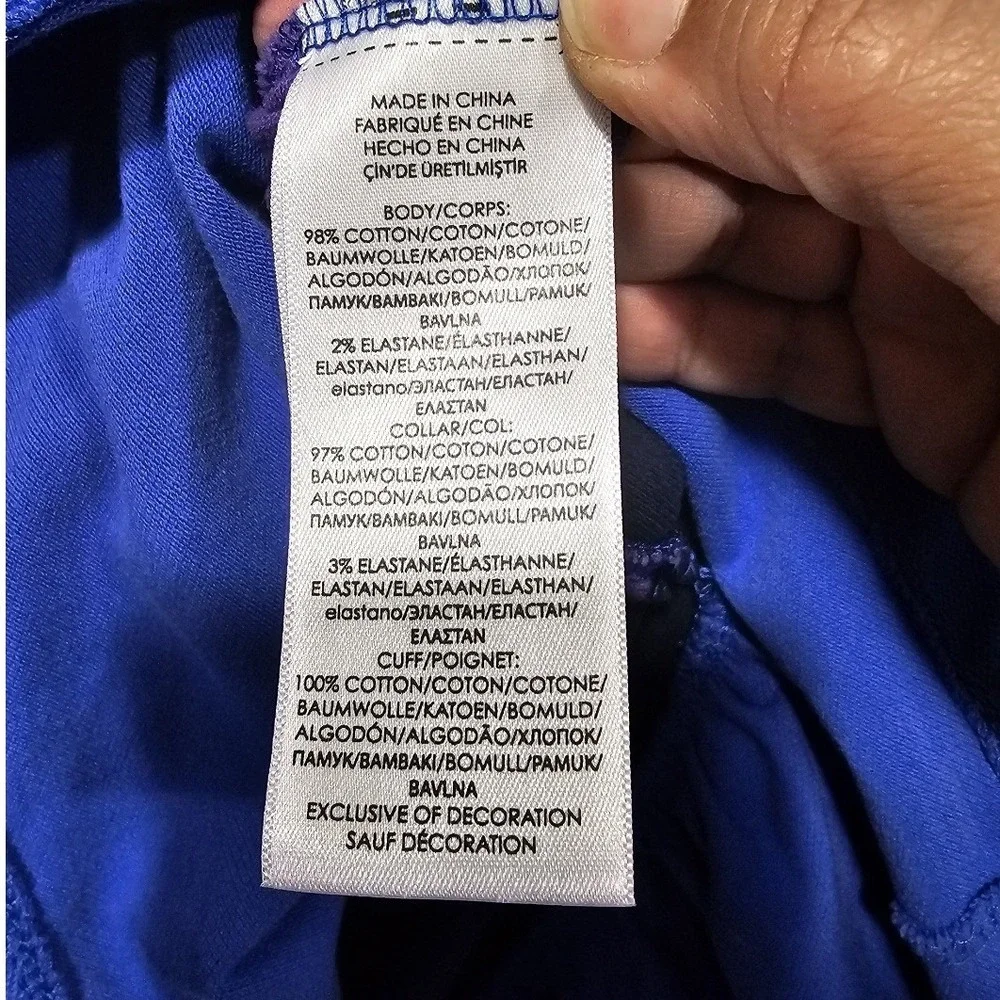 Polo Ralph Lauren Girls Sz L 10-12 Colorblock Rugby Polo Dress Navy Purple Blue